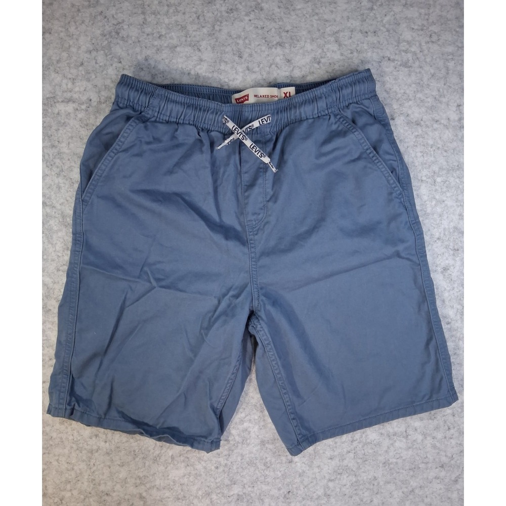 Levi's Relaxed Fit XL Blue Elastic Waist Drawstring Casual Chino Shorts